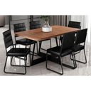 Ver imagem 2 de Cadeira de Cozinha 1736 Kit 6 Uni Preto/grafite - Preto - Carraro