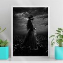 Ver imagem 1 de Quadro Decorativo Pombagira Maria Quitéria 33x24cm:Madeira preta