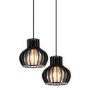 Ver imagem 2 de Luminária Pendente Duplo Madeira Circus 15cm Cr Soquete E27 Preto