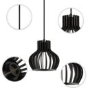 Ver imagem 4 de Luminária Pendente Duplo Madeira Circus 15cm Cr Soquete E27 Preto