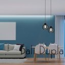 Ver imagem 5 de Luminária Pendente Duplo Madeira Bali 20cm Cr Soquete E27 Preto