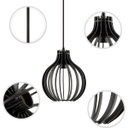 Ver imagem 4 de Luminária Pendente Duplo Madeira Bali 20cm Cr Soquete E27 Preto