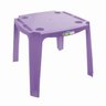 Mesinha infantil didatica mesa educativa para crianças empilhavel lilas - 1
