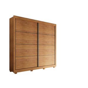 Guarda Roupa Casal 2 Portas 4 Gavetas Copacabana Cedro