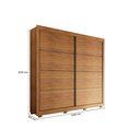 Ver imagem 4 de Guarda Roupa Casal 2 Portas 4 Gavetas Copacabana Cedro