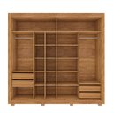 Ver imagem 3 de Guarda Roupa Casal 2 Portas 4 Gavetas Copacabana Cedro