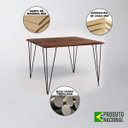 Ver imagem 2 de Mesa Sala de Jantar Industrial Clips Quadrada Amêndoa 90 com 4 Cadeiras Eiffel Pretas de Ferro Preto