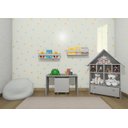 Ver imagem 4 de Kit Quarto Infantil Dudda 4 peças com Mesa 1Baú Organizadora + Estante Casinha de Boneca + Prateleir