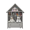 Ver imagem 7 de Kit Quarto Infantil Dudda 4 peças com Mesa 1Baú Organizadora + Estante Casinha de Boneca + Prateleir