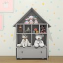 Ver imagem 5 de Kit Quarto Infantil Dudda 4 peças com Mesa 1Baú Organizadora + Estante Casinha de Boneca + Prateleir