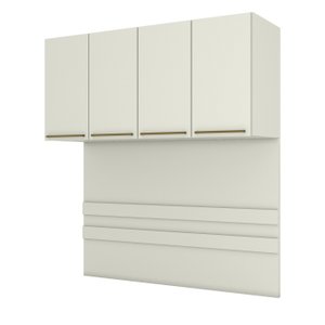 Modulado de Quarto Armário Ponte Aéreo Casal Seletto C/ 4 Portas - Henn Areia