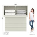 Ver imagem 2 de Modulado de Quarto Armário Ponte Aéreo Casal Seletto C/ 4 Portas - Henn Areia