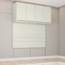 Ver imagem 3 de Modulado de Quarto Armário Ponte Aéreo Casal Seletto C/ 4 Portas - Henn Areia