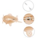 Ver imagem 4 de Luminária Abajur Madeira Avião Teco Teco Infantil e27 Pessego