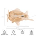 Ver imagem 3 de Luminária Abajur Madeira Avião Teco Teco Infantil e27 Pessego
