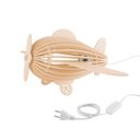 Ver imagem 1 de Luminária Abajur Madeira Avião Teco Teco Infantil e27 Pessego