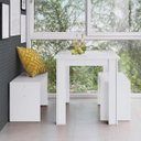 Ver imagem 1 de Conjunto Mesa Fixa com 2 Bancos Móveis Canção Branco