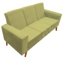 Ver imagem 2 de Sofá 3 Lugares Arezzo Suede Amarelo - Móveis Aguias