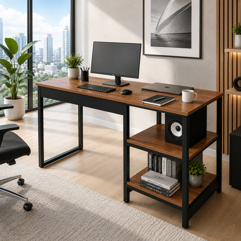 Escrivaninha 120cm Home Office Mesa de Escritório Computador Industrial