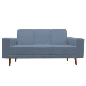 Sofá 3 Lugares Arezzo Suede Grafitte - Móveis Aguias