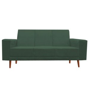 Sofá 3 Lugares Arezzo Suede Verde - Móveis Aguias