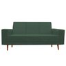 Sofá 3 Lugares Arezzo Suede Verde - Móveis Aguias - 1