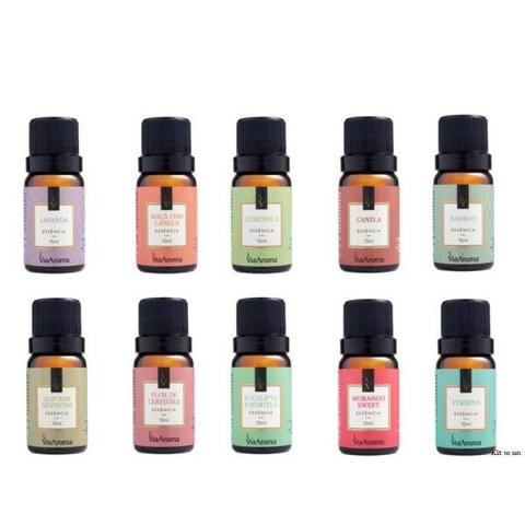 Kit 10 Essências 10Ml - Via Aroma
