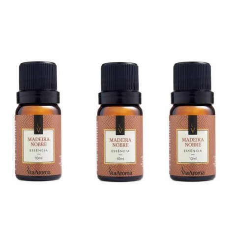 Kit 3 Essências Madeiras Nobres- 10Ml Via Aroma