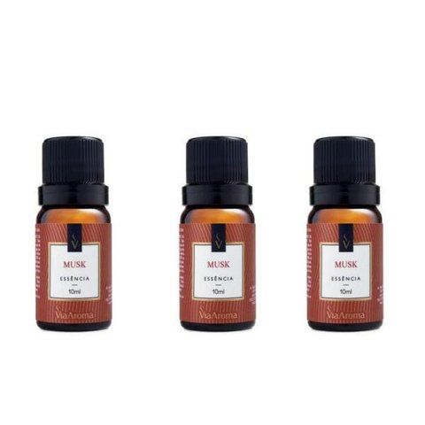 Kit 3 Essências Musk - 10Ml Via Aroma