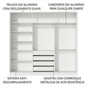 Ver imagem 6 de Guarda Roupa Casal 100% Mdf Madesa Zurique 3 Portas de Correr - Branco