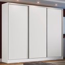 Ver imagem 1 de Guarda Roupa Casal 100% Mdf Madesa Zurique 3 Portas de Correr - Branco