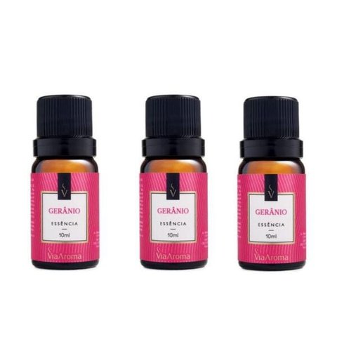 Kit 3 Essências Geranio - 10Ml Via Aroma
