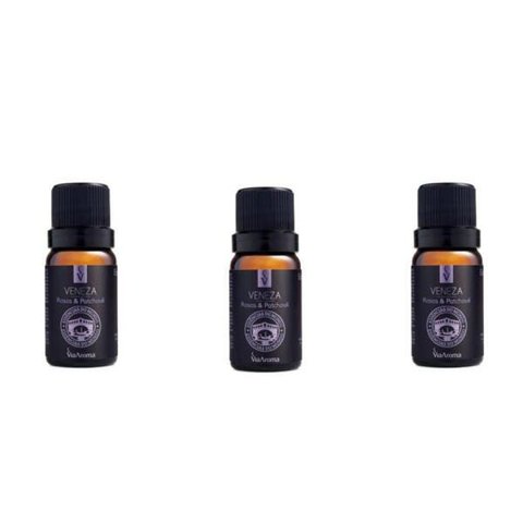 Kit 3 Essências Veneza/Rosas &amp; Patchouli - 10Ml Via Aroma