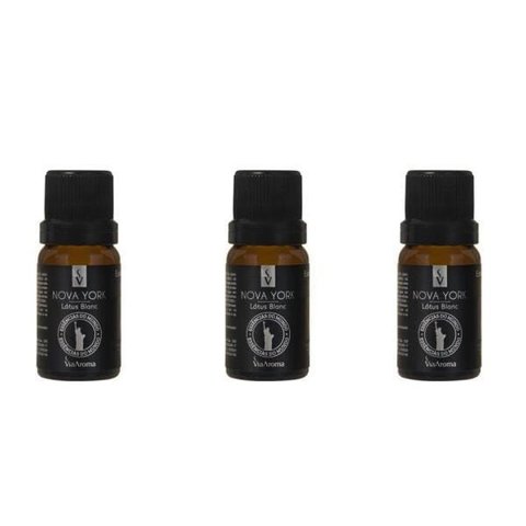 Kit 3 Essências Nova York/Lótus Blanc - 10ml Via Aroma
