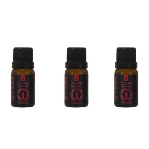 Kit 3 Essências Londres/Jasmim Real - 10Ml Via Aroma