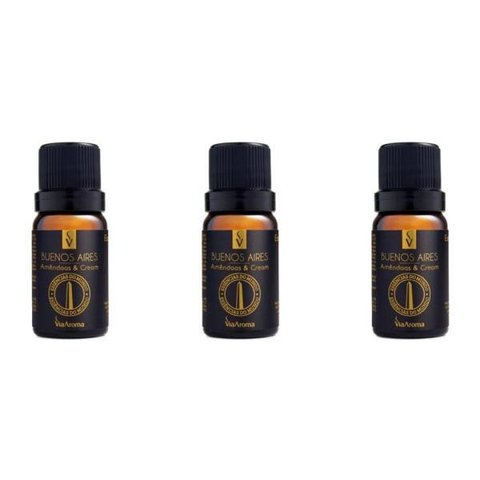 Kit 3 Essências Buenos Aires/Amendoas &amp; Cream-10Ml Via Aroma