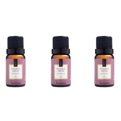 Kit 3 Essências Pitanga Preta - 10Ml Via Aroma