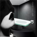 Ver imagem 2 de Saboneteira Dupla para Banheiro Troia Suporte Fenda Prata 1041tr