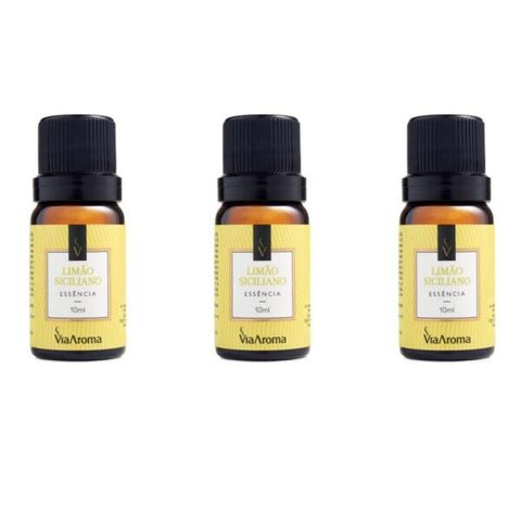 Kit 3 Essências Limão Siciliano - 10Ml Via Aroma