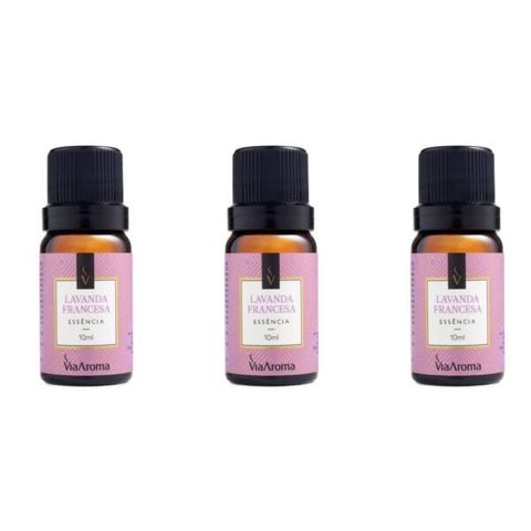 Kit 3 Essências Lavanda Francesa - 10Ml Via Aroma