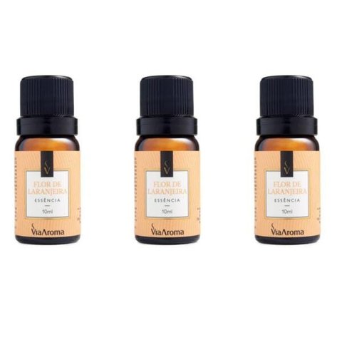 Kit 3 Essências Flor De Laranjeira - 10Ml Via Aroma