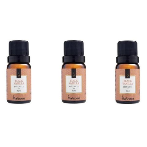 Kit 3 Essências Black Vanilla - 10Ml Via Aroma