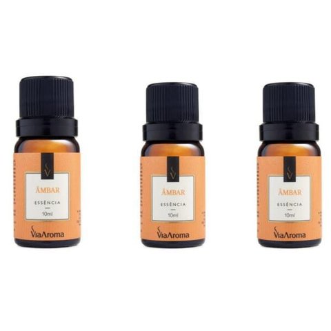 Kit 3 Essências Ambar - 10Ml Via Aroma