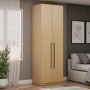 Ver imagem 1 de Guarda Roupa Modulado 80cm 2 Portas C/ 4 Prateleiras 100%mdf Cor:savana