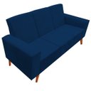 Ver imagem 2 de Sofá 3 Lugares Arezzo Suede Marinho - Móveis Aguias