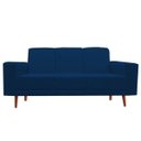 Ver imagem 1 de Sofá 3 Lugares Arezzo Suede Marinho - Móveis Aguias
