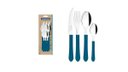 Ver imagem 1 de Conjunto Talheres 12 Pcs Leme Azul Tramontina Aço Inox