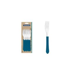 Conjunto 12 Garfos Leme Azul Tramontina Aço Inox - 1