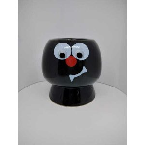 Vaso Cachepot Monstros - Dia Das Bruxas - Halloween:Preto