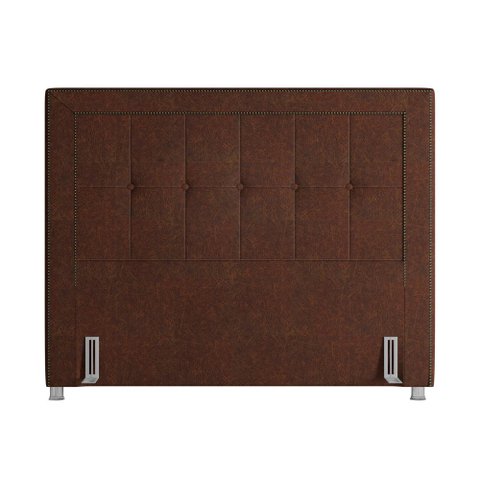 Cabeceira Cama Box Casal 140 cm P05 Atenas Corino Marrom - Lyam Decor